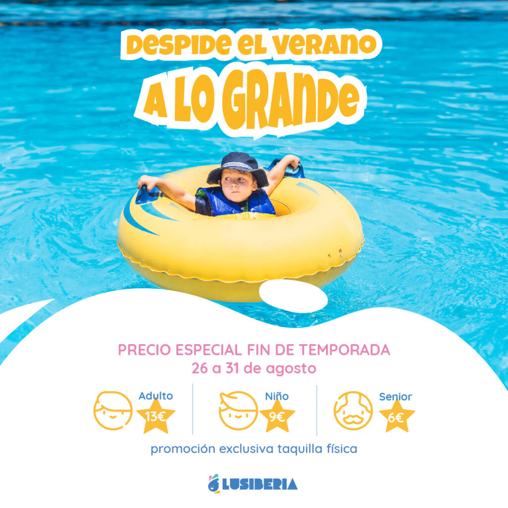 Última llamada para disfrutar del parque de agua de Lusiberia